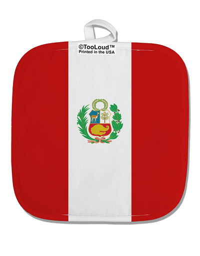 Peru Flag AOP White Fabric Pot Holder Hot Pad All Over Print-Pot Holder-TooLoud-White-Davson Sales