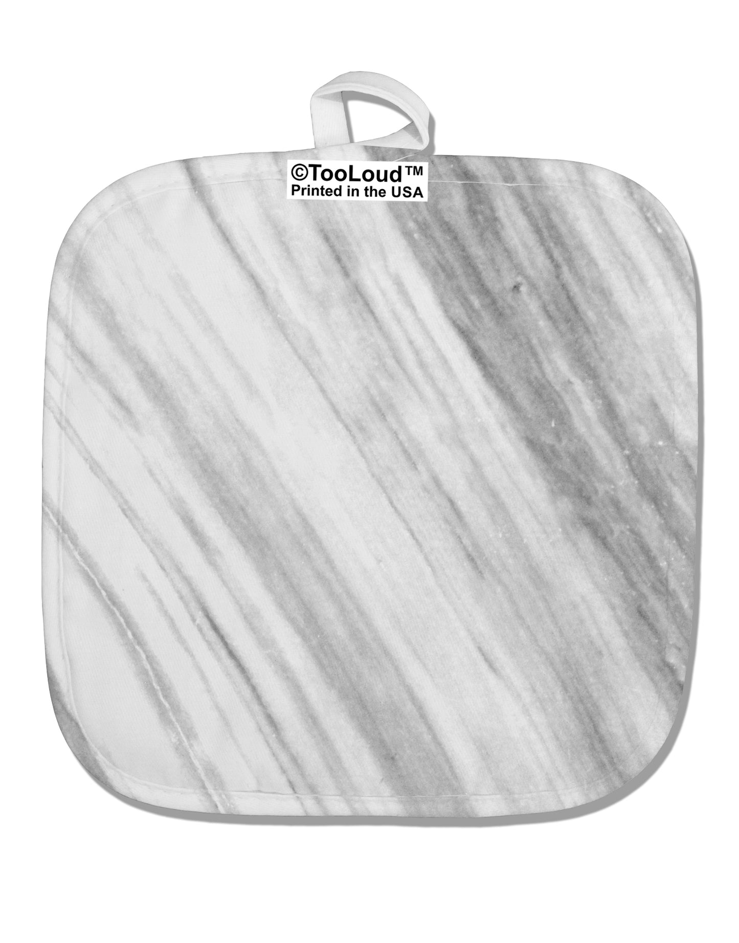 White Marble Pattern White Fabric Pot Holder Hot Pad All Over Print by TooLoud-TooLoud-White-Davson Sales