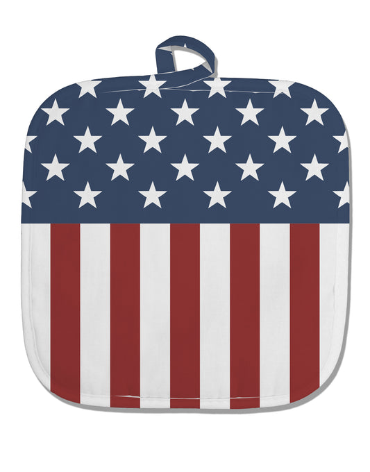 Stars and Stripes American Flag White Fabric Pot Holder Hot Pad All Over Print-Pot Holder-TooLoud-White-Davson Sales