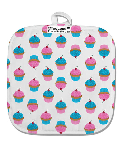 Cute Cupcakes AOP White Fabric Pot Holder Hot Pad All Over Print-Pot Holder-TooLoud-White-Davson Sales