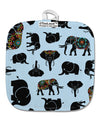 Mixed Elephants AOP White Fabric Pot Holder Hot Pad All Over Print-Pot Holder-TooLoud-White-Davson Sales