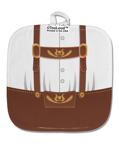 Lederhosen Costume Brown White Fabric Pot Holder Hot Pad All Over Print by TooLoud-Pot Holder-TooLoud-White-Davson Sales