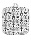 Satanic Symbols White Fabric Pot Holder Hot Pad All Over Print-Pot Holder-TooLoud-White-Davson Sales