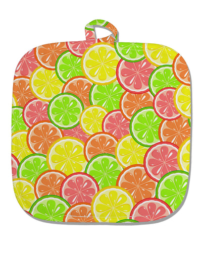 Colorful Citrus Fruits White Fabric Pot Holder Hot Pad All Over Print-Pot Holder-TooLoud-White-Davson Sales