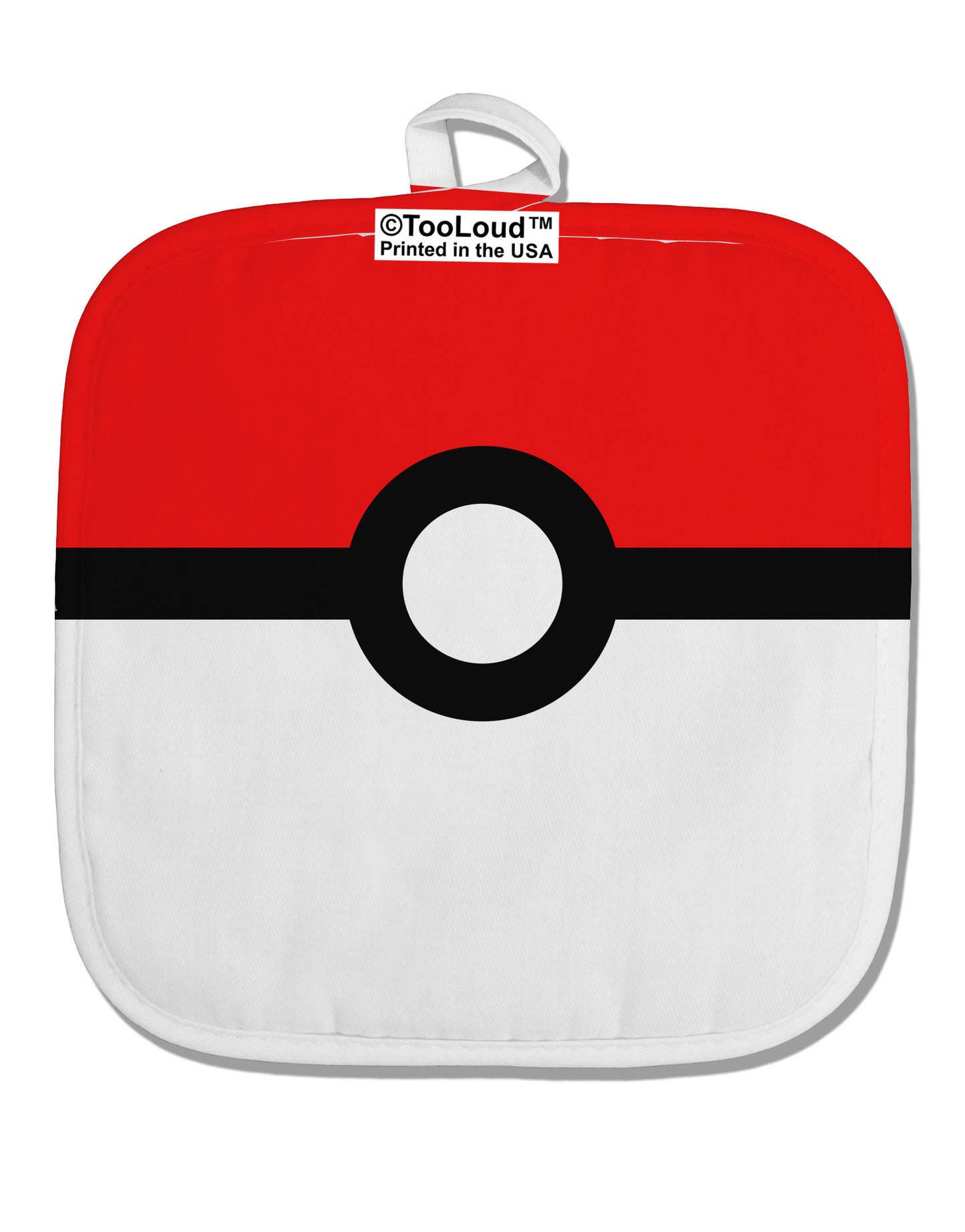 Sporty Red and White Circle White Fabric Pot Holder Hot Pad All Over Print-Pot Holder-TooLoud-White-Davson Sales