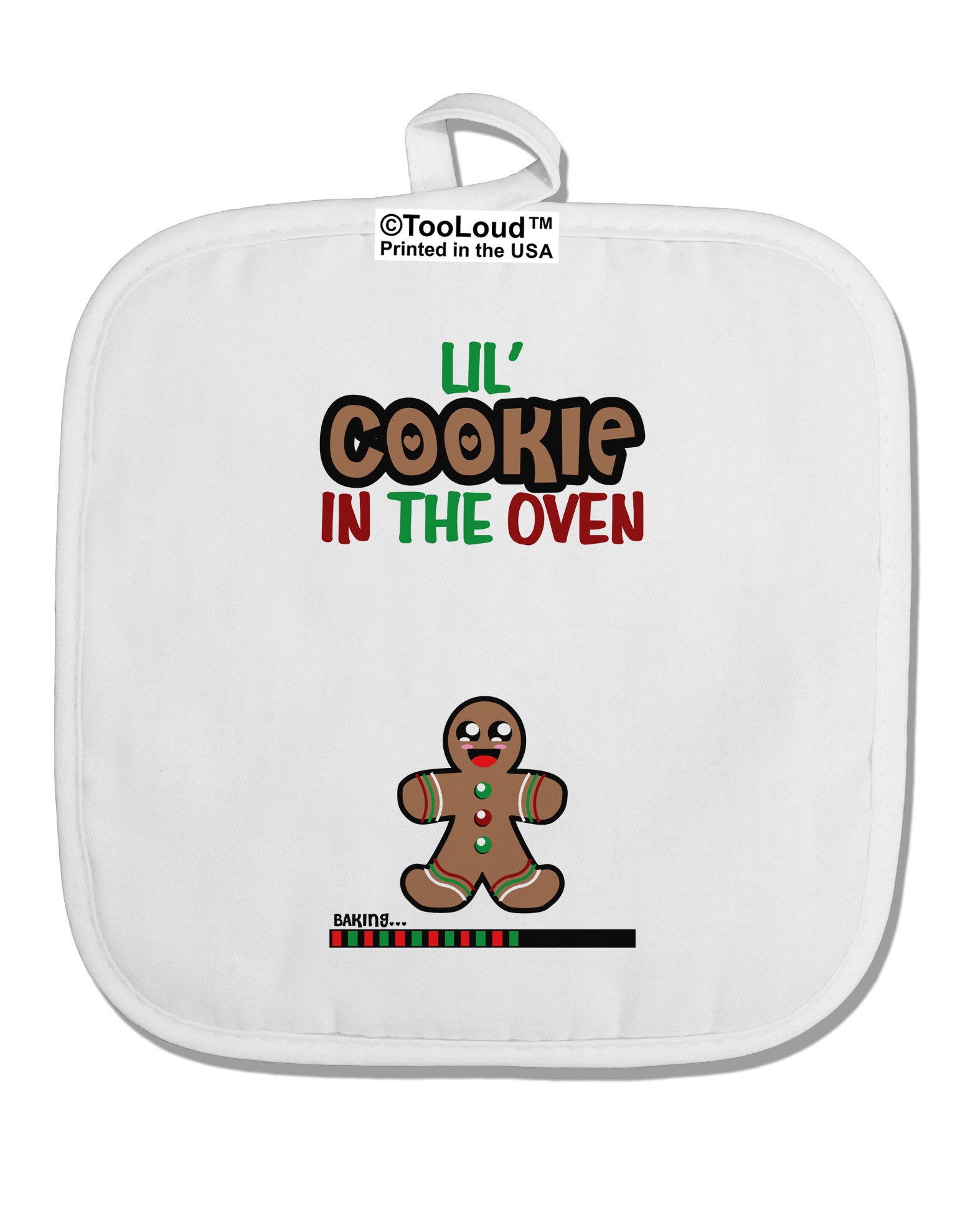 Lil Cookie In The Oven - Maternity AOP White Fabric Pot Holder Hot Pad All Over Print-Pot Holder-TooLoud-White-Davson Sales