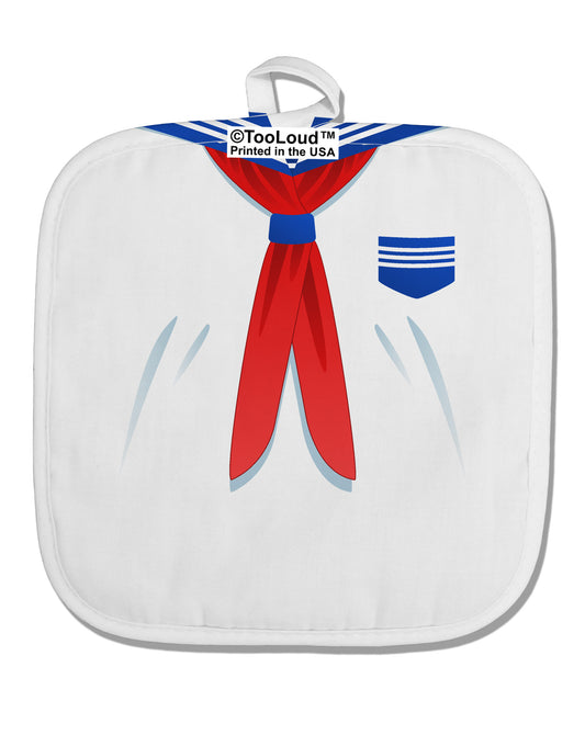 School Uniform Costume - White White Fabric Pot Holder Hot Pad All Over Print-Pot Holder-TooLoud-White-Davson Sales