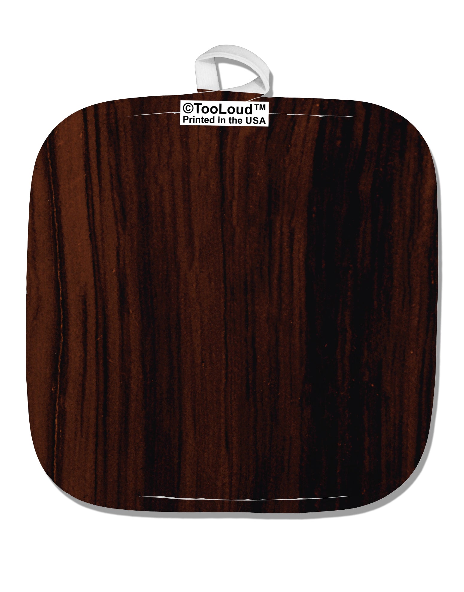 Dark Wood Look White Fabric Pot Holder Hot Pad All Over Print by TooLoud-Pot Holder-TooLoud-White-Davson Sales