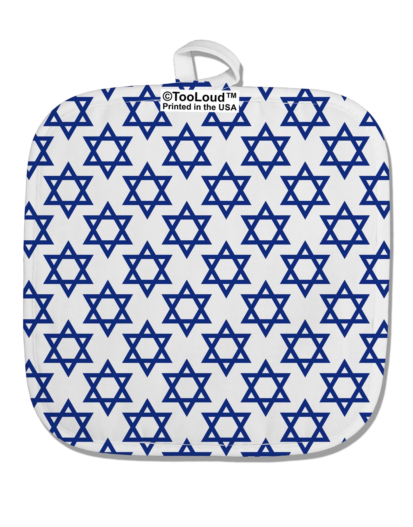 Stars of David Jewish White Fabric Pot Holder Hot Pad All Over Print by TooLoud-Pot Holder-TooLoud-White-Davson Sales