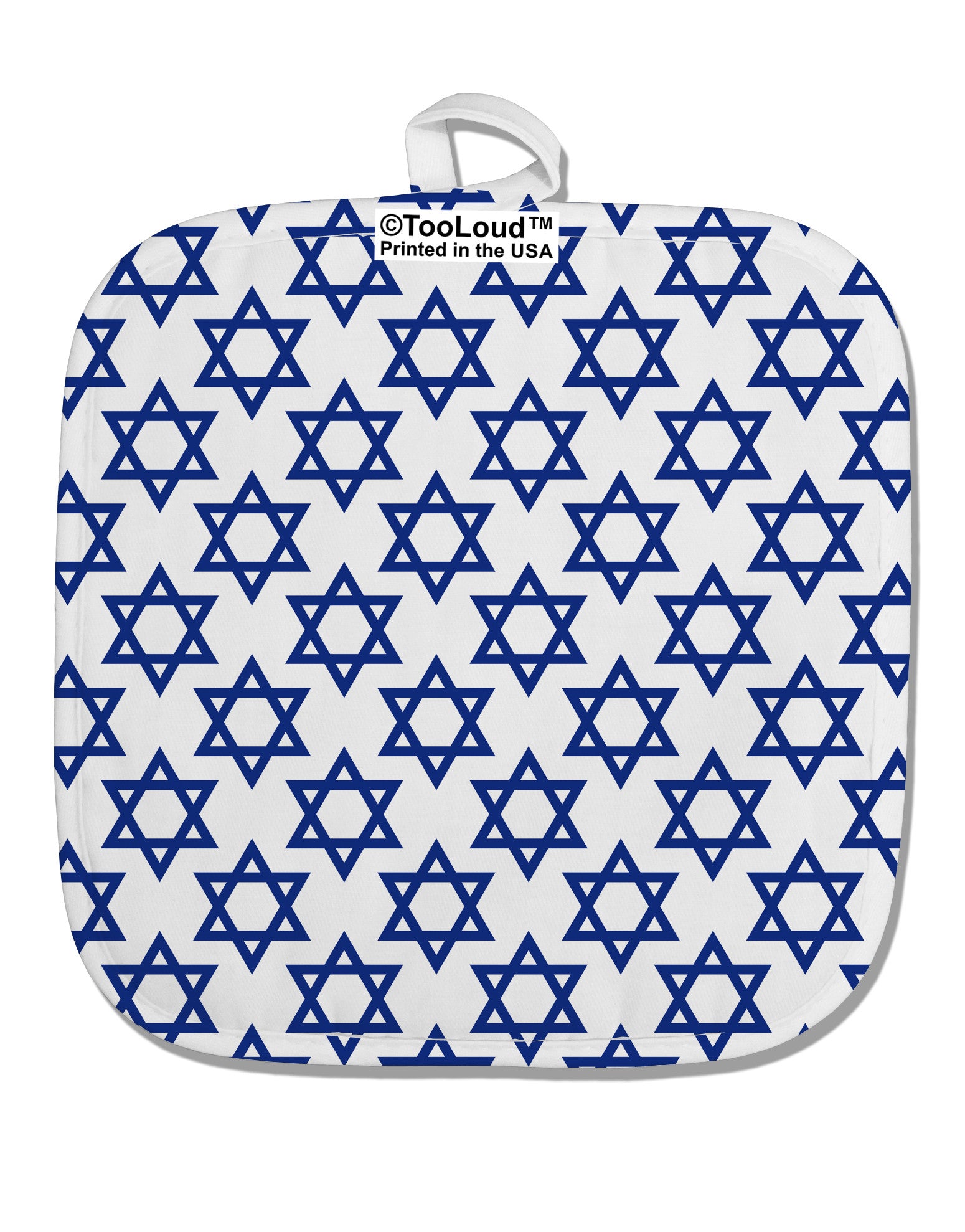Stars of David Jewish White Fabric Pot Holder Hot Pad All Over Print by TooLoud-Pot Holder-TooLoud-White-Davson Sales