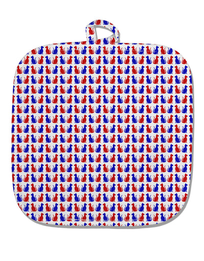 Patriotic Cat Pattern White Fabric Pot Holder Hot Pad All Over Print-Pot Holder-TooLoud-White-Davson Sales