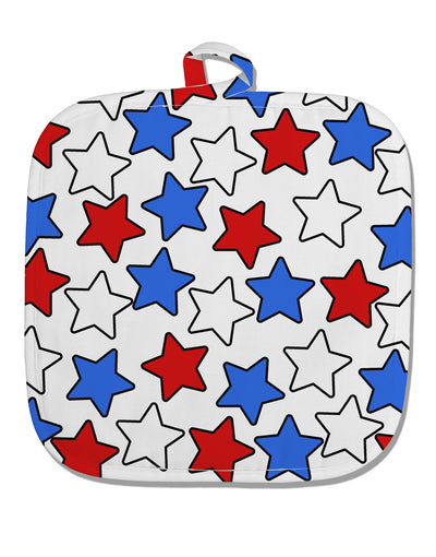 Red White And Blue Stars White Fabric Pot Holder Hot Pad by TooLoud-Pot Holder-TooLoud-White-Davson Sales