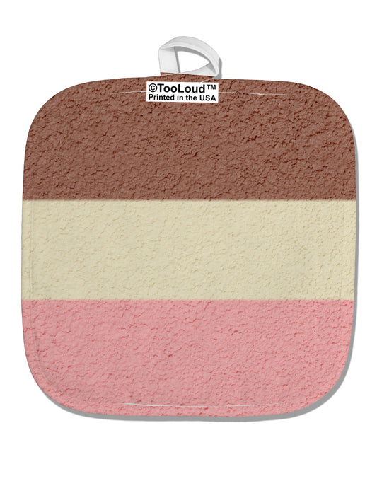 Horizontal Neapolitan Ice Cream White Fabric Pot Holder Hot Pad All Over Print by TooLoud-Pot Holder-TooLoud-White-Davson Sales