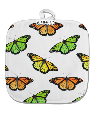 Monarch Butterflies AOP White Fabric Pot Holder Hot Pad All Over Print-Pot Holder-TooLoud-White-Davson Sales