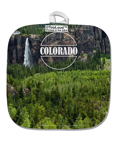 Colorado Beauty - Cliffs White Fabric Pot Holder Hot Pad All Over Print by TooLoud-Pot Holder-TooLoud-White-Davson Sales