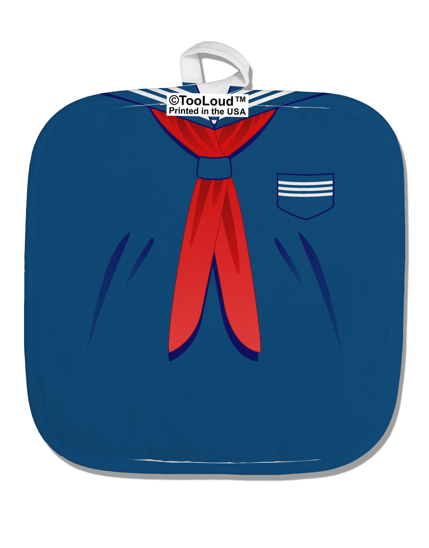 School Uniform Costume - Blue White Fabric Pot Holder Hot Pad All Over Print-Pot Holder-TooLoud-White-Davson Sales