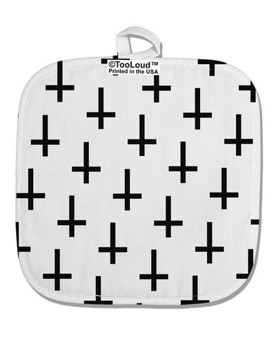 Inverted Crosses White Fabric Pot Holder Hot Pad All Over Print-Pot Holder-TooLoud-White-Davson Sales