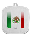 Mexican Flag App Icon White Fabric Pot Holder Hot Pad by TooLoud-Pot Holder-TooLoud-White-Davson Sales