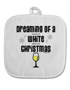 White Wine For Christmas White Fabric Pot Holder Hot Pad-Pot Holder-TooLoud-White-Davson Sales