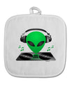 Alien DJ White Fabric Pot Holder Hot Pad-Pot Holder-TooLoud-White-Davson Sales