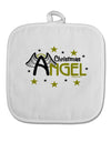 Christmas Angel Text White Fabric Pot Holder Hot Pad-Pot Holder-TooLoud-White-Davson Sales