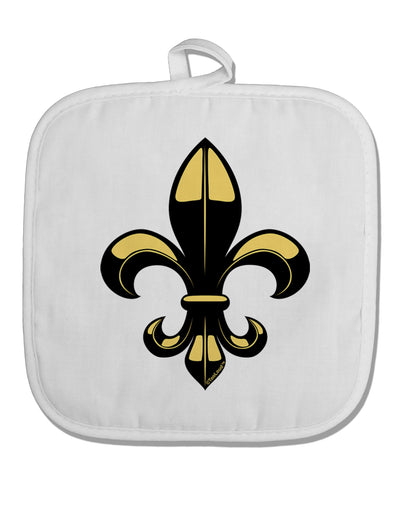 Golden Fleur de Lis White Fabric Pot Holder Hot Pad-Pot Holder-TooLoud-White-Davson Sales