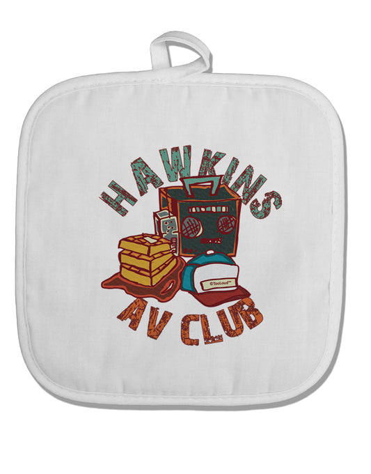 TooLoud Hawkins AV Club White Fabric Pot Holder Hot Pad-PotHolders-TooLoud-Davson Sales