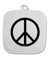 Peace Sign Symbol White Fabric Pot Holder Hot Pad-Pot Holder-TooLoud-White-Davson Sales