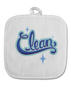 Clean Text White Fabric Pot Holder Hot Pad-Pot Holder-TooLoud-White-Davson Sales