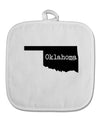 Oklahoma - United States Shape White Fabric Pot Holder Hot Pad by TooLoud-Pot Holder-TooLoud-White-Davson Sales