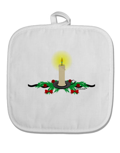 Chirstmas Candle White Fabric Pot Holder Hot Pad-Pot Holder-TooLoud-White-Davson Sales