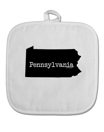 Pennsylvania - United States Shape White Fabric Pot Holder Hot Pad by TooLoud-Pot Holder-TooLoud-White-Davson Sales