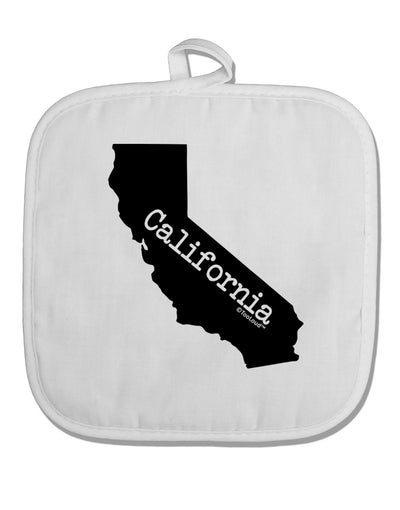 California - United States Shape White Fabric Pot Holder Hot Pad-Pot Holder-TooLoud-White-Davson Sales