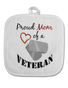 Mom of Veteran White Fabric Pot Holder Hot Pad-Pot Holder-TooLoud-White-Davson Sales