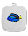 Blue Tang Fish White Fabric Pot Holder Hot Pad-Pot Holder-TooLoud-White-Davson Sales