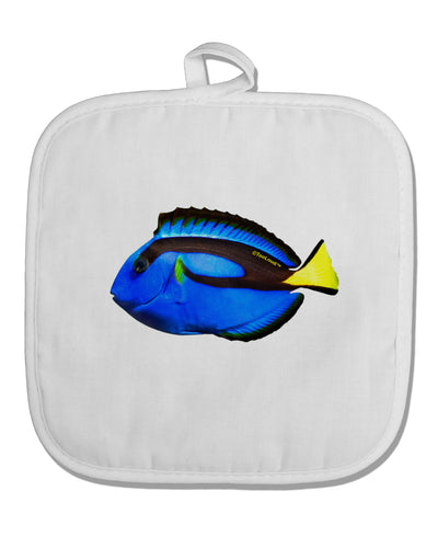 Blue Tang Fish White Fabric Pot Holder Hot Pad-Pot Holder-TooLoud-White-Davson Sales