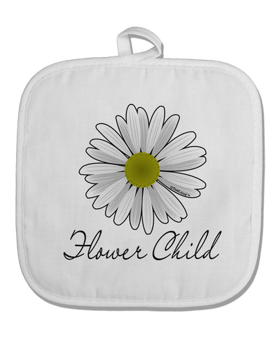 Pretty Daisy - Flower Child White Fabric Pot Holder Hot Pad-Pot Holder-TooLoud-Davson Sales