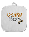 Baby Bear Paws White Fabric Pot Holder Hot Pad-Pot Holder-TooLoud-White-Davson Sales