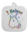 I Believe in Unicorns White Fabric Pot Holder Hot Pad-Pot Holder-TooLoud-White-Davson Sales