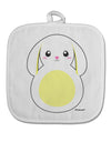 Cute Bunny with Floppy Ears - Yellow White Fabric Pot Holder Hot Pad by TooLoud-Pot Holder-TooLoud-White-Davson Sales