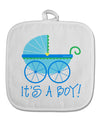 It's a Boy - Baby Boy Carriage White Fabric Pot Holder Hot Pad-Pot Holder-TooLoud-White-Davson Sales