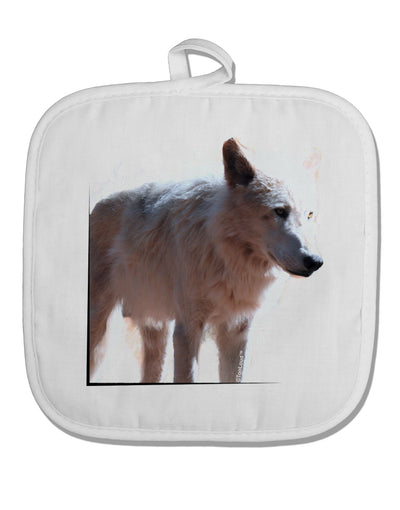 Magnificent Full White Wolf White Fabric Pot Holder Hot Pad-Pot Holder-TooLoud-White-Davson Sales