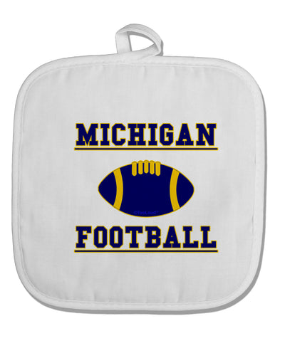 Michigan Football White Fabric Pot Holder Hot Pad by TooLoud-Pot Holder-TooLoud-White-Davson Sales