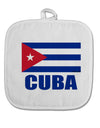 Cuba Flag Cuban Pride White Fabric Pot Holder Hot Pad by TooLoud-Pot Holder-TooLoud-White-Davson Sales