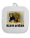 Black Bear Watercolor White Fabric Pot Holder Hot Pad-Pot Holder-TooLoud-White-Davson Sales