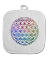 Flower of Life Circle White Fabric Pot Holder Hot Pad-Pot Holder-TooLoud-White-Davson Sales