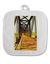 Colorado Bridge Watercolor White Fabric Pot Holder Hot Pad-Pot Holder-TooLoud-White-Davson Sales