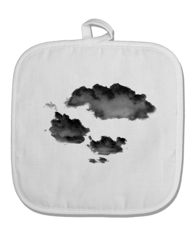 Inverted Puffy Clouds White Fabric Pot Holder Hot Pad-Pot Holder-TooLoud-White-Davson Sales