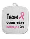 Personalized Team -Name- Breast Cancer Walk - Walking for a Cure White Fabric Pot Holder Hot Pad-Pot Holder-TooLoud-White-Davson Sales