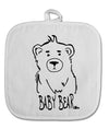 TooLoud Baby Bear White Fabric Pot Holder Hot Pad